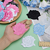 36Pcs 4 Colors Computerized Embroidery Cloth Iron On/Sew On Patches PATC-ME0001-11-3