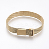 PVD Vacuum Plating 430 Stainless Steel Mesh Bracelet Making MAK-L021-01G-1