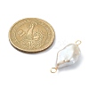 Natural Baroque Pearl Keshi Pearl Copper Wire Wrapped Connector Charms PALLOY-JF02085-01-4