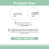 120Pcs 2 Styles 304 Stainless Steel Curb Chains Extender STAS-DC0016-81P-2