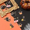 10Pcs 5 Styles Halloween Theme Rack Plating Alloy Enamel Pendants ENAM-YW0006-21-4