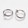 Tarnish Resistant 304 Stainless Steel Retractable Clip-on Hoop Earrings LS-STAS-I097-078P-2