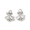 Brass Micro Pave Cubic Zirconia Pendents KK-R210-14P-1