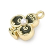 Rack Plating Alloy Enamel Pendants PALLOY-P309-05G-02-2