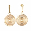 Copper Vortex Dangle Stud Earrings X-EJEW-JE03897-2