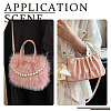 Round Plastic Imitation Pearl Beads Bag Extender Chains HJEW-TAC0084-7