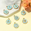 8Pcs 8 Styles Marine Animal 304 Stainless Steel Pendants STAS-FS0002-13-5