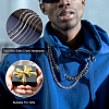 6Pcs 6 Styles Stainless Steel Cable & Snake & Rope & Box Chain Necklaces Set for Men Women NJEW-TA0001-14-5