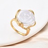 304 Stainless Steel with Acrylic Finger Rings RJEW-Z118-10G-1