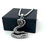 Vintage Viking Style 304 Stainless Steel Snake Pendant Necklaces for Men XF8580-3
