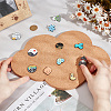 Cloud Wall Mounted Brooch Jewelry Display Cork Tray AJEW-WH0433-01H-3
