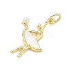 Brass Enamel Pendants KK-CBA3F25-08G-01-2