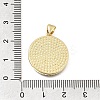 Brass Micro Pave Clear Cubic Zirconia Pendants CU-CBAF50C-01A-G-3