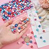 6 Strands 6 Colors Handmade Polymer Clay Bead Strands CLAY-NB0001-71-3