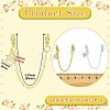 4Pcs 2 Colors Brass Pave Clear Cubic Zirconia European Safety Chains with Charms KK-CJ0003-86-2