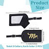 4Pcs 2 Colors PU Leather Luggage Tag AJEW-GA0008-53-2