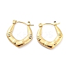 Chunky Rhombus 304 Stainless Steel Hoop Earrings for Women EJEW-C067-02G-1