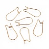 Ion Plating(IP) 304 Stainless Steel Hoop Earrings Findings Kidney Ear Wires LS-STAS-G200-01A-G-1
