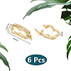 6Pcs Rack Plating Brass Micro Pave Cubic Zirconia Twister Clasps ZIRC-UN0001-08G-5