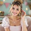 5Pcs 5 Styles Natural Cultured Freshwater Pearl Nuggets with Letter Pendants KK-TA0002-37-9