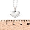 Heart 304 Stainless Steel Pendant Necklaces NJEW-H059-17P-5