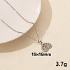 201 Stainless Steel Hollow Heart Pendant Necklaces FS-WG515A3-05-1