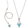 2Pcs 304 Stainless Steel Macrame Pouch Necklace Making for Gemstone Nuggets NJEW-BBC0001-23-1