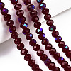 Electroplate Glass Beads Strands LS-EGLA-A034-T4mm-L21-4
