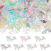 350Pcs 7 Colors Glitter Powder Resin Cabochons MRMJ-SC0001-32-1