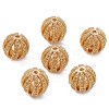 Rack Plating Brass Beads KK-G455-01G-3