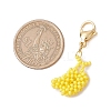 Glass Seed Beaded Banana Pendant Decoration HJEW-MZ00144-3