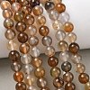 Dyed Natural Agate Round Beads Strands G-E321B-8mm-01-7