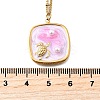 Summer Beach 304 Stainless Steel Lavender Enamel Pendant Necklaces for Women NJEW-U043-01A-G-5
