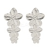 304 Stainless Steel Flower Stud Earrings for Women EJEW-U020-17P-1
