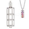 1Pc Rhodium Plated 925 Sterling Silver Bead Cage Pendants STER-BC0002-85-1
