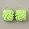 Opaque Resin Pendants RESI-WH0029-24P-03-2