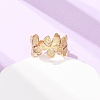 304 Stainless Steel Open Cuff Rings for Women RJEW-K309-37D-G-2