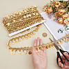 Polyester Fringe Lace Trim Ribbon with Charms Tassel OCOR-WH0078-337A-3
