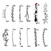 13Pcs 13 Styles Zinc Alloy Shoes Buckle Clips FIND-SZ0001-46P-1