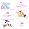 22Pcs 11 Styles Opaque Resin Pendants RESI-TA0004-18-5
