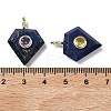 Natural Lapis Lazuli Faceted Pendants G-F819-03G-03-3