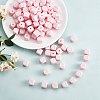 20Pcs Pink Cube Letter Silicone Beads 12x12x12mm Square Dice Alphabet Beads with 2mm Hole Spacer Loose Letter Beads for Bracelet Necklace Jewelry Making JX435R-3