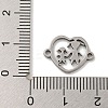 Mother's Day 201 Stainless Steel Hollow Connector Charms STAS-S146-02P-3