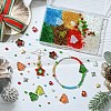 DIY Christmas Theme Glass & CCB Plastic Beads Jewelry Making Findings Kits DIY-YW0010-11-5