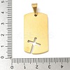 304 Stainless Steel Rhinestone Stamping Blank Tag Pendants STAS-G346-16G-3