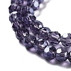 Electroplate Transparent Glass Beads Strands EGLA-A035-T4mm-A15-3