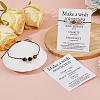 2Pcs 2 Styles Natural Round Rose Quartz & Unakite & Rhodonite & Tiger Eye & Black Tourmaline & Pyrite Bead Braided Bead Bracelets BJEW-FH0001-06B-4