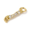 Brass Micro Pave Clear Cubic Zirconia Pendants KK-R162-016A-G-2
