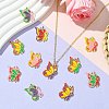 30Pcs 6 Colors Alloy Enamel Pendants FIND-CJ0002-71-6