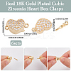 6Pcs Brass Micro Pave Clear Cubic Zirconia Box Clasps KK-BBC0019-67-2